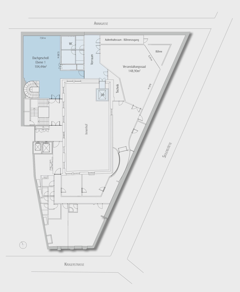 Floor plan Dachgeschoss Level 1