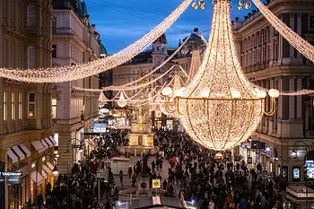 Weihnachtsbeleutung am Wiener Graben 