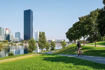 Radfahrer auf der Donauinsel