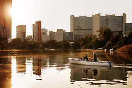 Bootfahren auf der Alten Donau