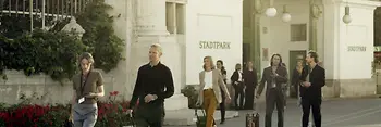 Meeting Delegates outside the subway stop "Stadtpark"