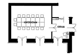 Floor plan meeting room Lehar