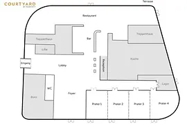 Plan Erdgeschoss Courtyard by Marriott Wien Prater/Messe