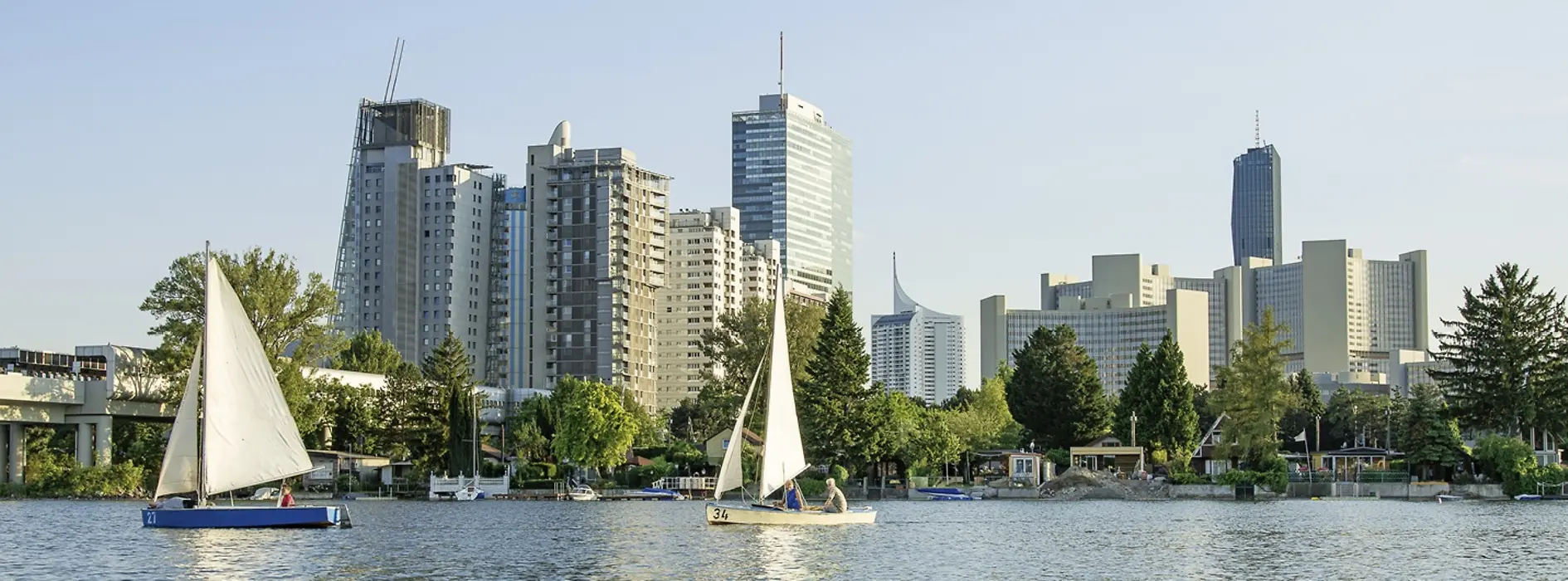 Boote auf der alten Donau