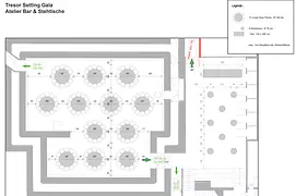 Floor plan Tresor banquet style