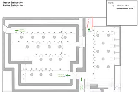 Floor plan Tresor standing tables