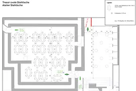 Floor plan Tresor ovalness high tables