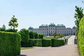 Upper Belvedere seen from the garden 