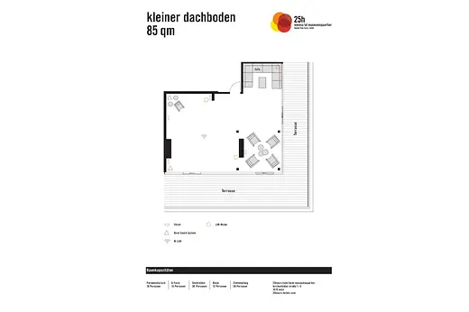 25hours Hotel beim Museumsquartier Floor plan Kleiner Dachboden