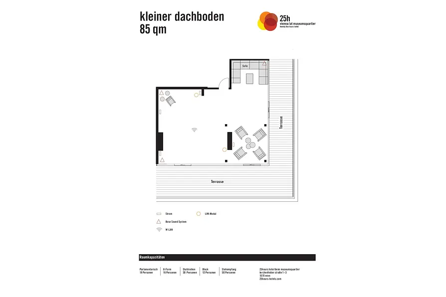 25hours Hotel beim Museumsquartier Floor plan Kleiner Dachboden