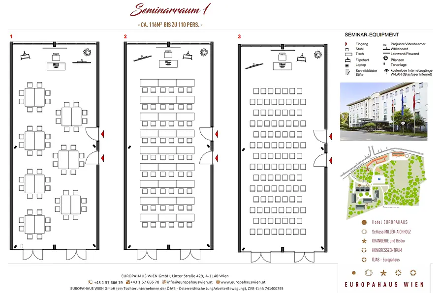 Europahaus Wien Raumplan Seminarraum 1