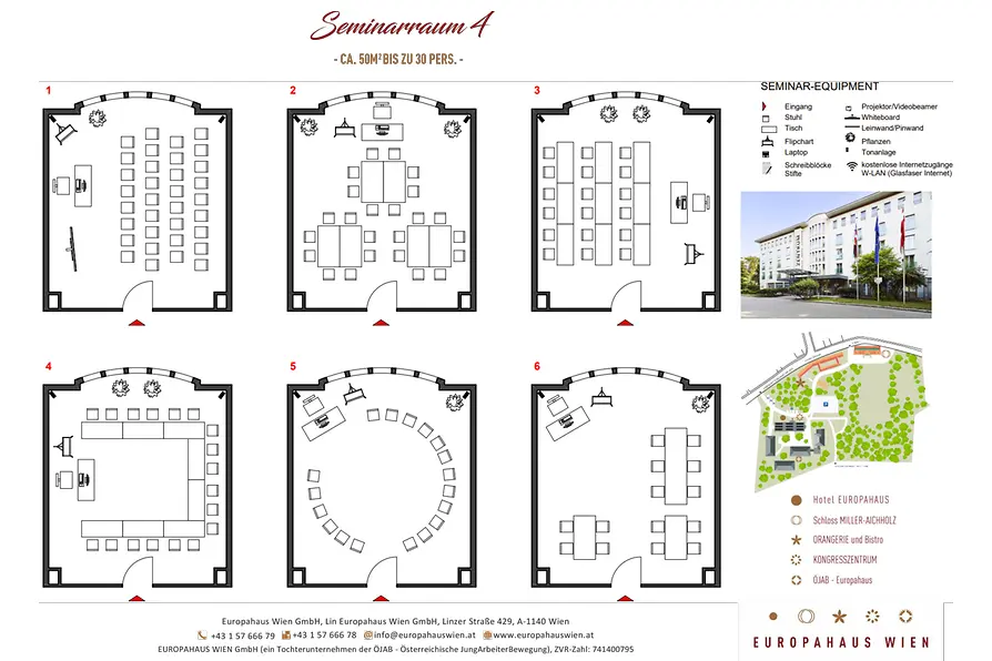 Europahaus Wien Raumplan Seminarraum 4