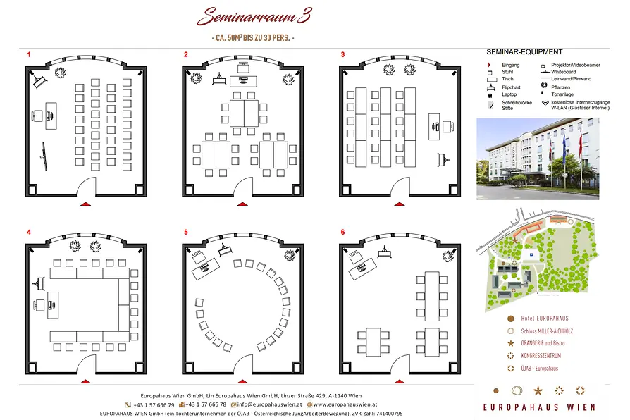 Europahaus Wien Raumplan Seminarraum 3