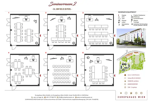Europahaus Wien Raumplan Seminarraum 2