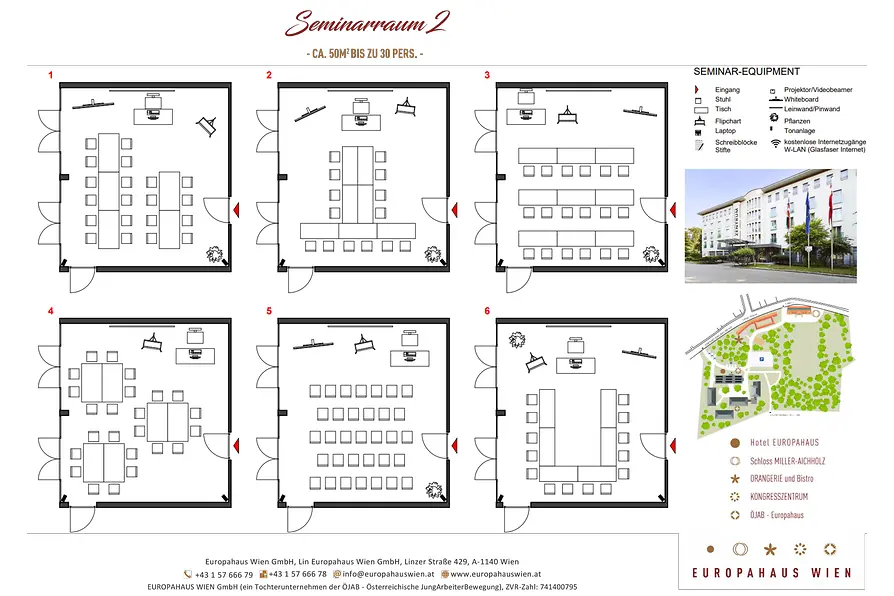 Europahaus Wien Raumplan Seminarraum 2