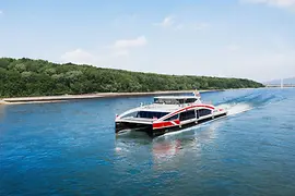 Boat at the danube river