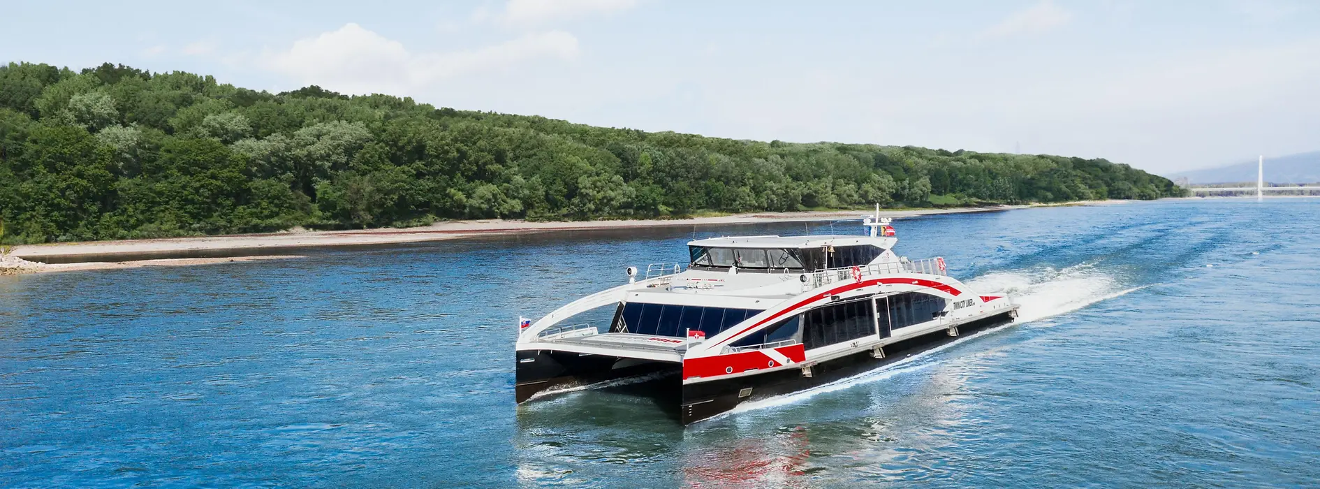 Boat at the danube river