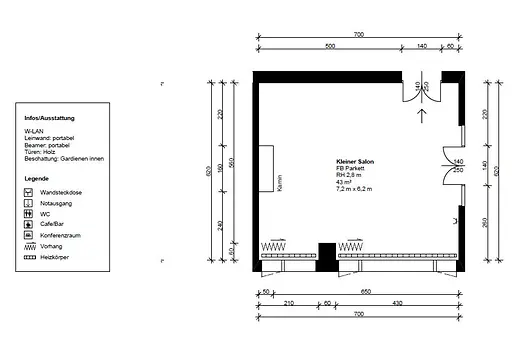 Hotel Astoria Raumplan Kleiner Salon