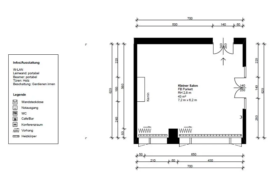 Hotel Astoria Raumplan Kleiner Salon