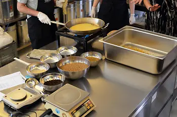 Person cooking with spices