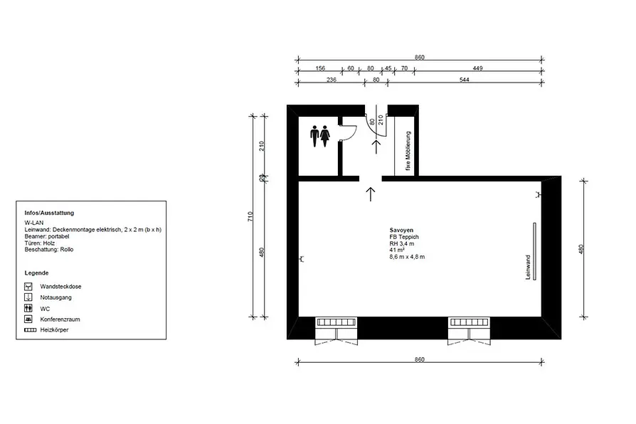 ATH Schloss Wilhelminenberg Floor plan Savoyen