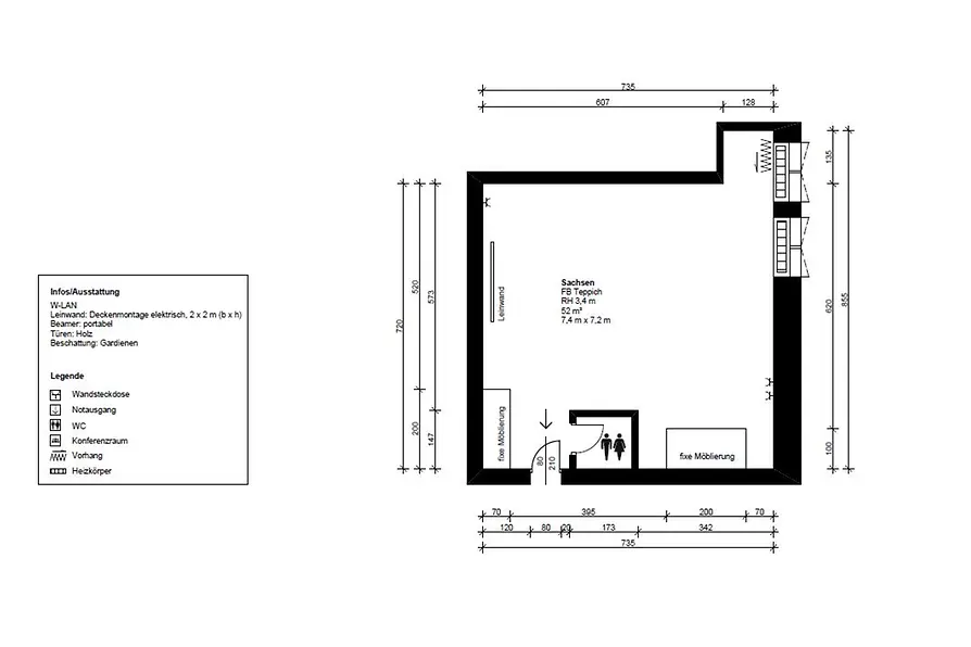 ATH Schloss Wilhelminenberg Floor plan Sachsen