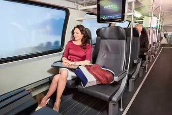 Women travelling in City Airport Train