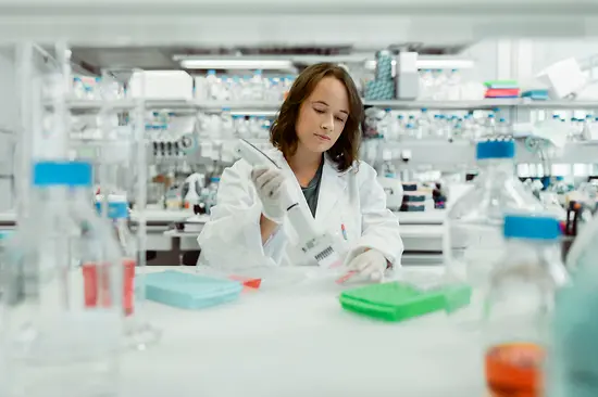 Woman in laboratory