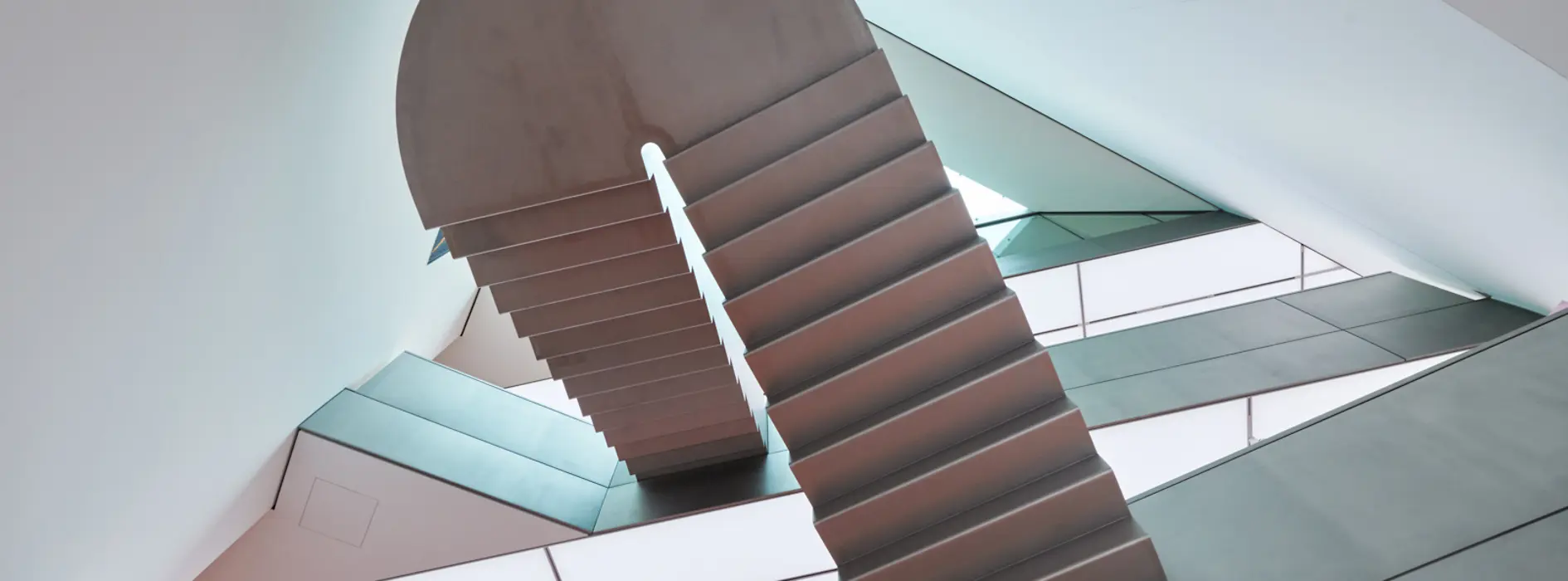 Heidi Horten Collection looking up at the floating staircase