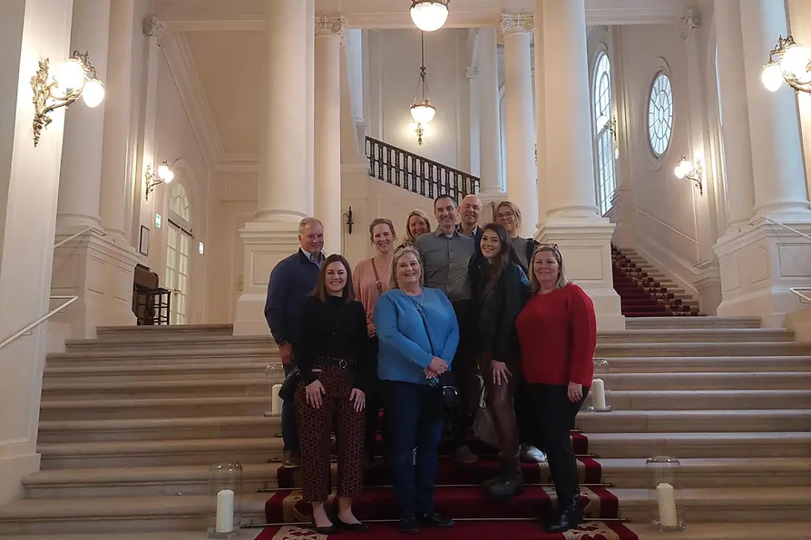 Group picture stair case