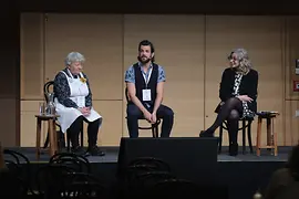 People on stage as keynote speakers