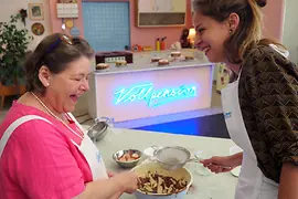 Grandma bakes with participant