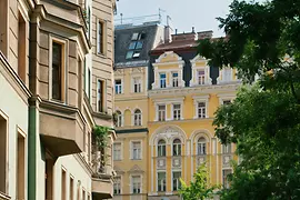 Straßenansicht im Freihausviertel