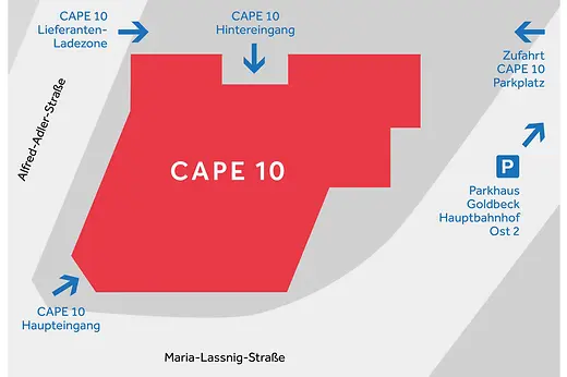CAPE 10 Zufahrt