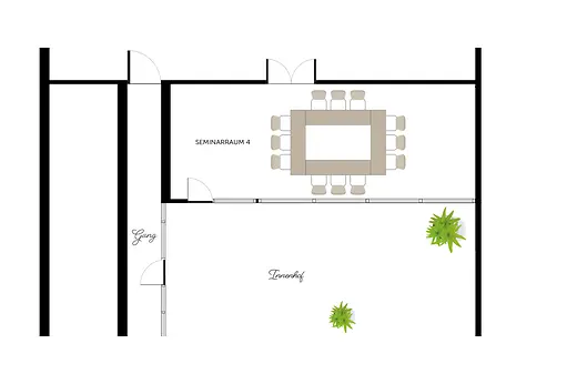 Arcotel AQ Raumplan Seminarraum 4