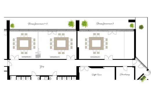 Arcotel AQ Raumplan Seminarraum 1, 2, 3