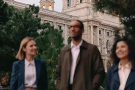 People Strolling at Maria-Theresien-Platz