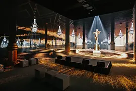 Room at the Johann Strauss Musuem - New Dimensions with installations of light and music.