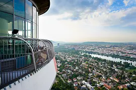 Panoramic terrace, Vienna in the background